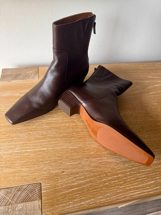 NWT! MADEWELL Women’s The Lexie Ankle Boot Turkish Coffee Leather Size 9 no box! - Picture 1 of 16